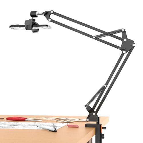 UBeesize Overhead Phone Mount, Flexible Webcam Arm with Phone Holder and Ball Head, Overhead Tripod for Phone Drawing Live Streaming Cooking Flat Photography