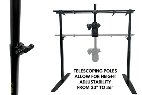 Glide Gear OH 200 Overhead Rig – DSLR, Smartphone – Modular, Adjustable, Flat Lay Mount, All-Metal Build - size: OH 200