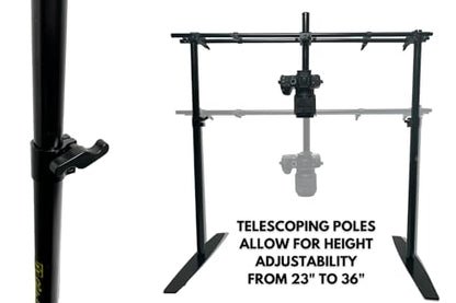 Glide Gear OH 200 Overhead Rig – DSLR, Smartphone – Modular, Adjustable, Flat Lay Mount, All-Metal Build - size: OH 200