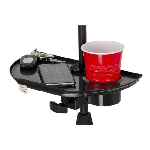 Gator Frameworks Microphone Stand Accessory Tray with Drink Holder and Guitar Pick Tab, 12" x 7" (GFW-MIC-ACCTRAY) (Pack of 6) - size: 12" x 7" Standard Tray - 6 Pack, style: Standard Tray