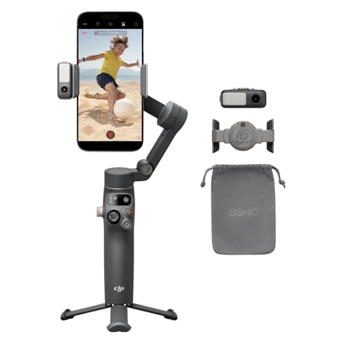 DJI Osmo Mobile 7P Gimbal Stabilizer for iPhone & Android, Native Tracking | Lighting, 3-Axis Phone Gimbal, Quick Launch, One-Tap Edit, Built-in Extension Rod & Tripod, 10hrs Use, Phone Charging