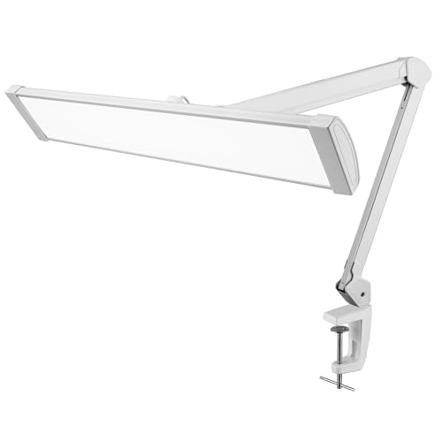 2300 Lumens Ultra Bright LED Desk Lamp – Professional Eye Care Task Light 5 Level Adjustable Brightness & Color Temperature, for Home Office, Architecture, Beauty (CCT, Dimming, White) - color: White, size: CCT Selectable, Dimming