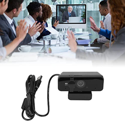 1080P HD USB Webcam with 360° Rotation, Inbuilt Mic, and Camera Cover for Privacy Protection, Plug and Play for Wide Applications