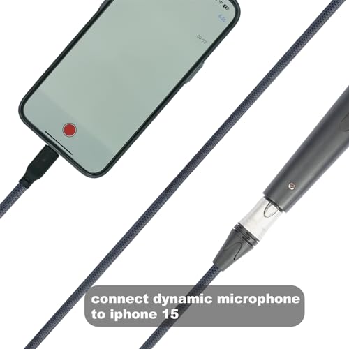6.6Feet USB C to XLR Female Mic Link Converter Cable,Female XLR to USB C Micphone Cable for Dynamic Microphone iPhone 15,ipad,Notebook,Tablet - color: enhanced version, size: 6.6FT