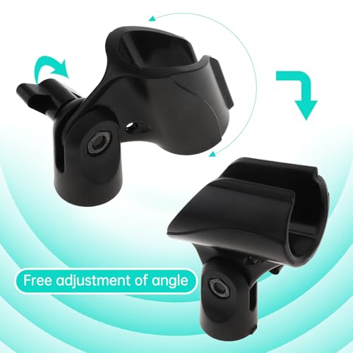 Gooseneck Mic Stand,Flexible Arm Desk Clamp for Streaming Podcast Studio | Heavy Duty Steel hold 1kg,Easy Adjust,Clamp fits desks/poles/shelves 15-49mm thick. mic clip+2 adapters.For mics up to 1.2"