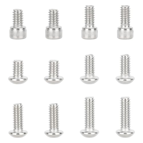 CAMVATE 12 Pieces 1/4"-20 Camera Mounting Screw with Storage Cases | Hex Socket Head & Button Head Cap