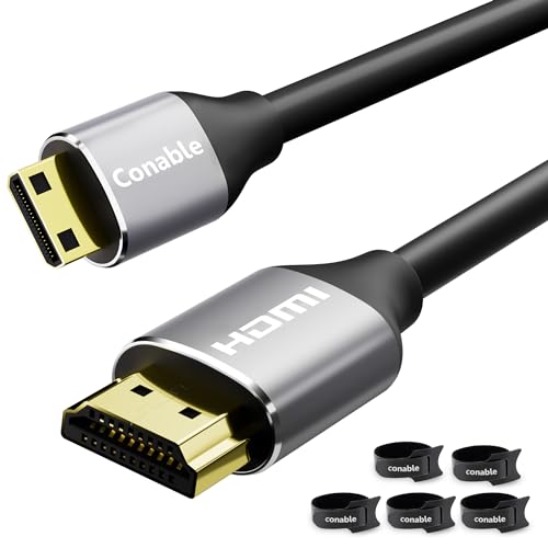 HDMI to Mini HDMI Cable 20 FT, High Speed HDMI to Mini HDMI Cable, Bi-Directional 2.0 Cord, 4K@60Hz, Compatible with Camera, Camcorder, Tablet and Graphics Card, Laptop, Raspberry Pi Zero W, Projector - size: 20FT