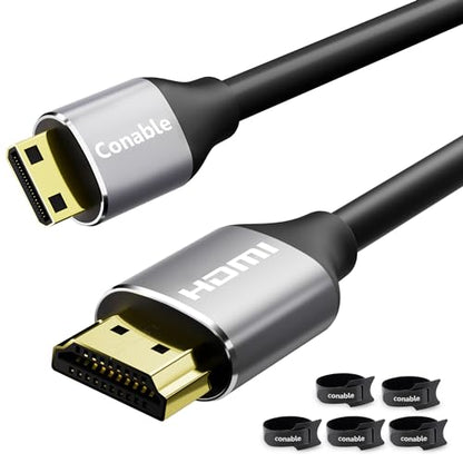 HDMI to Mini HDMI Cable 20 FT, High Speed HDMI to Mini HDMI Cable, Bi-Directional 2.0 Cord, 4K@60Hz, Compatible with Camera, Camcorder, Tablet and Graphics Card, Laptop, Raspberry Pi Zero W, Projector - size: 20FT