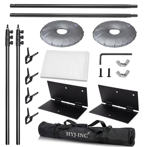 Photo Video Studio Photography 10 x 8.5ft Pipe and Drape Stand with 12 x10ft 100% Muslin White Backdrop Background Support System Kit,Clamp, Water Bag,Carry Bag