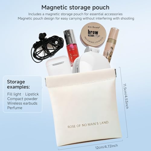 Magnetic Selfie Light & Phone Camera Grip with Detachable Wireless Shutter, Ergonomic Fun Shot Grip for iPhone & Android, Supports Native Camera, Tripod Mount, Portable Creator Kit