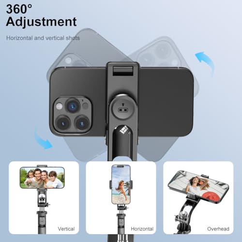 67" Selfie Stick Tripod for iPhone with Remote Control, Phone Holder and 1/4” Screw, Extendable Travel Essentials Tripod for Cell Phone, Camera, Phone Stand for Video Recording