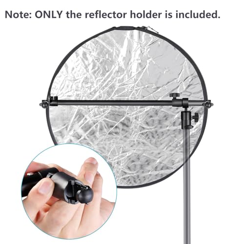 Extendable Reflector Holder Arm, Photo Telescopic 27.9" to 47.2" Boom Arm 360° Swivel Reflector Bracket for Product Portrait Studio Outdoor Photography - style: Reflector Holder