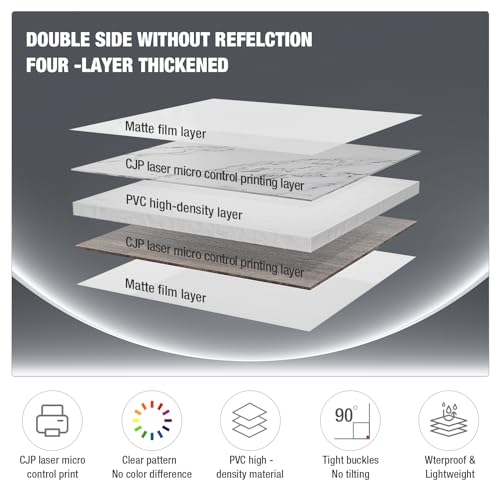 2 PCS Boards Photo Backdrop for Flat Lay, Food Photography Background 24x24 Inch, White Marble Subway Tile Tabletop Backdrop Board BEIYANG - color: Marble+Subway Tile