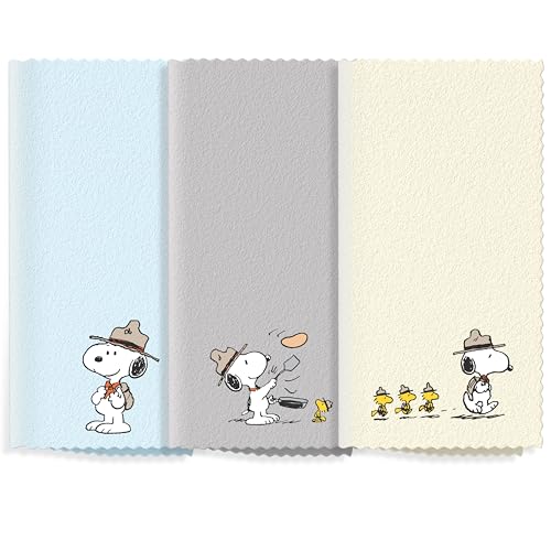 Microfiber Cloth & Glasses Wipes (3 Pack) Lens & Glasses Cleaning Cloth - Eye Glass Clean Cloths - Eyeglass Cleaning Cloths - Camera Lenses & Gadget Delicate Screens - Snoopy - size: 3 Pack