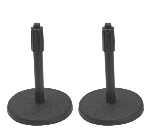 OnStage DS7200B Adjustable-Height Desktop Microphone Stand – Black - 2 Pack