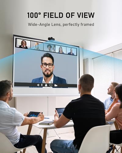 saylas 1080P Webcam for PC with Microphone, 100° FOV, USB Webcam with Privacy Cover and Tripod, Plug&Play Computer Camera for Online Calling, Zoom/Teams/Facetime - color: 1080P/100°FOV