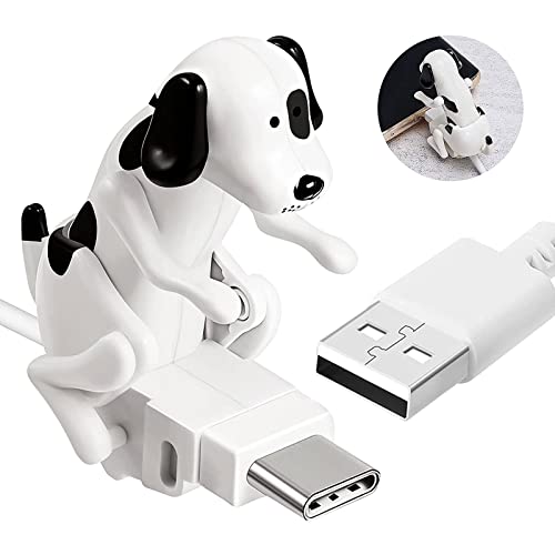 Funny Dog Fast Charger Cable - Portable Stray Dog Toy Smartphone USB Charging Cable for iPhone Type-C Various Models Phones - color: White, size: Type-C