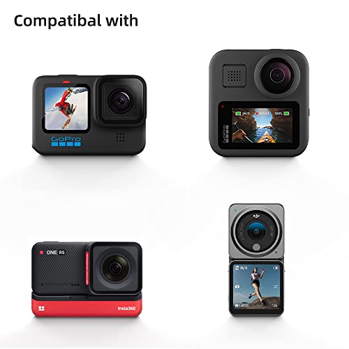 Aluminum 360 Degree Rotation Camera Swivel Mount, Vertical Metal Bracket Adapter Compatible with GoPro Hero 13/12/11/10, DJI Action 6/5 Pro/4, Sony and Other Action Cameras (Adjustable Adapter Mount) - color: adjustable adapter mount