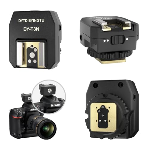DY-T3N for Nikon Camera Flash Hot Shoe Adapter Mount Top-Mounted Expansion Accessory: Multi-Flash synchronous Shooting with Cable Converter A Set with 3 Wires (DY-T3N N03) - size: DY-T3N N03