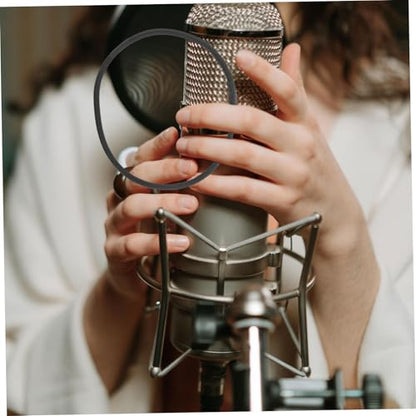 PRETYZOOM 10pcs Microphone Clamp Holder Rubber Elastic Bands Shockproof Mount for Condenser Mic Desk Stand - size: 11.50X11.50X0.50CM