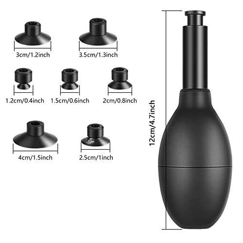 Lens Sucker Kit 8-in-1 with 7 Interchangeable Suction Cups Strong Suction Manual Vacuum Suction Pen Lens Puller for Lens Repair and Cleaning, Watches, and Electronic Components