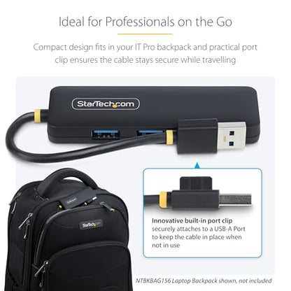 StarTech 4-Port USB-A Hub 5Gbps with 5in/13cm Cable, iMac (H5A4A-USB-HUB) - size: 0.4 ft, style: USB-A