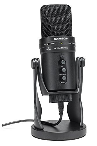 SAMSON G-Track Pro Professional USB Condenser Microphone with Audio Interface - color: Black