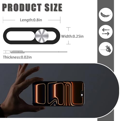 Front Camera Cover Compatible for iPhone 17/17 Air /17 Pro/17 Pro Max,Webcam Cover Protect Privacy and Security,Not Affect Face ID, 2 Pack-Silver - color: Silver
