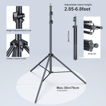 LINCO Lincostore Backdrop Stand for Parties Kit 10x7 ft Adjustable Back Drop Photography Studio Photo Background Support System with Clamps, Sand Bag, Carrying Bag 4172 4174 (10x7 ft) - size: 10x7 ft