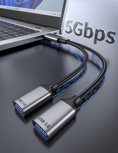3 Pack 2 in 1 USB Splitter Cable, Portable USB 3.0 Hub for Charging, Data Transfer, Laptop, Mac, PS4, PS5, Mouse, FlashDrive, LED, Etc. - size: 3 Pack