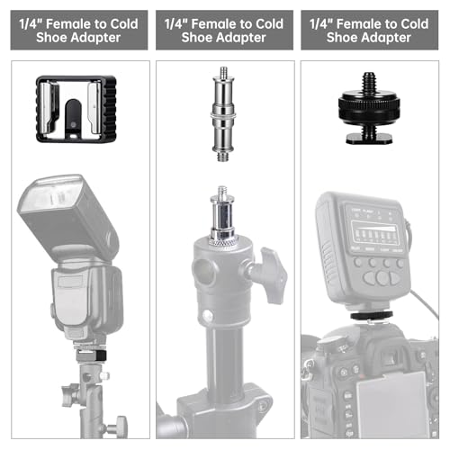 Camera Tripod Adapter 26 Packs Camera Screws Mount Set Tripod Mount Adapter Set 1/4 to 1/4 Tripod Screw 1/4 to 3/8 Camera Mount Adapter Hot Shoe Adapter for Tripod Monopod Ballhead Quick Release Plate