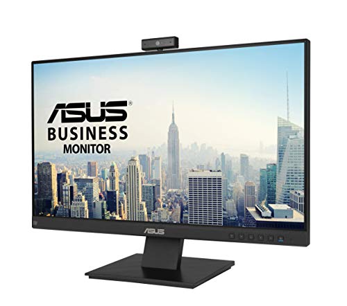 ASUS BE24EQK 24” Business Monitor with 1080P Full HD IPS, Eye Care, DisplayPort HDMI, Frameless, Built-in Adjustable 2MP Webcam, Mic Array, Stereo Speaker, Video Conference,Black - style: 24" Webcam