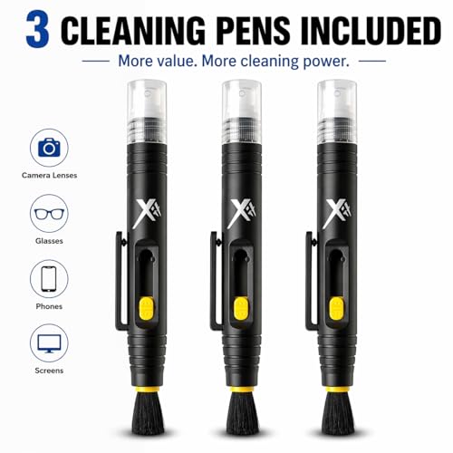 3 Pack Camera Lens Cleaning Pen Kit – Lens Brush Cleaner for DSLR, Phone, Glasses, Screen Cleaning Tool - size: Pen Kit