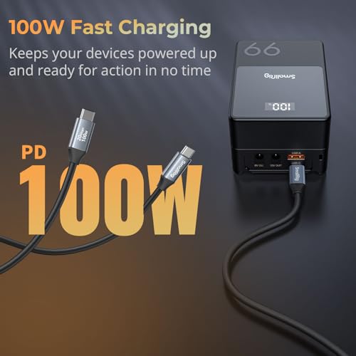SMALLRIG USB C to C Data Cable - 1.97ft/60cm, 20Gbps Speed, PD 100W Fast Charging, for iPhone, MacBook, Cameras & More - size: 1.97FT, style: Straight to Straight