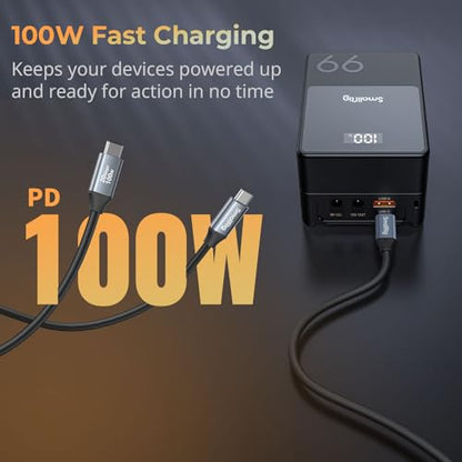 SMALLRIG USB C to C Data Cable - 1.97ft/60cm, 20Gbps Speed, PD 100W Fast Charging, for iPhone, MacBook, Cameras & More - size: 1.97FT, style: Straight to Straight