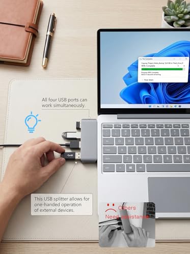 USB 3.0 Hub | Premium USB Hub for Laptops Cable-Free Plug-and-Play Design, Seamlessly Integrated with Your Device Wide Compatibility with Laptops, Desktops and Most USB-Enabled Devices - style: Left USB 3.0 Hub