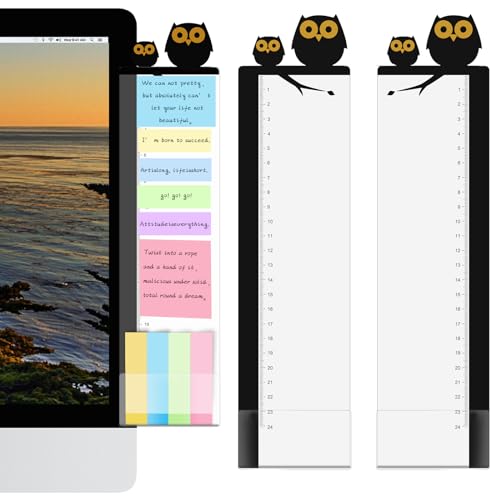 Office Desk Accessories 2pcs Multifunction Computer Monitor Memo Board - Office Supplies for Women Men Computer Sticky Note Holder Home Decor (Owls Monitor Memo Board) - color: Owls Monitor Memo Board