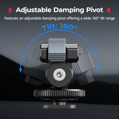 SMALLRIG Cold Shoe Adapter Mount for DJI Osmo 360 / Action 5 Pro / 4 / 3, with Quick Release Mount, 180° Tilt Adjustable - 5436