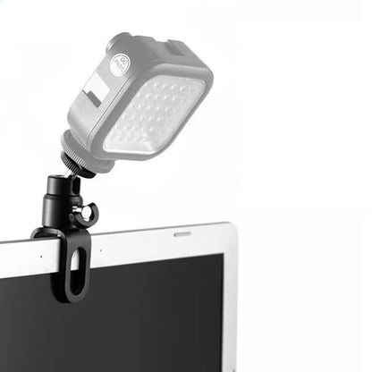 Monitor Camera Holder Mount with Mini Ball Head Heavy Duty 1/4'' Thread Webcam Stand Monitor Top Webcam Mount Clamps for Computer Web Camera Video Conference Live Stream DSLR Mirrorless Camera