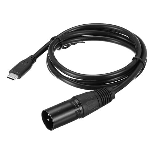 MECCANIXITY 3 Pin DMX512 XLR Male to Type-C Male Adapter Cable, 1pcs 3ft XLR Microphone Extension Cable for Stage Studio Console Lighting Controller Tube Light Wand - style: XLR Male to Type-C Male