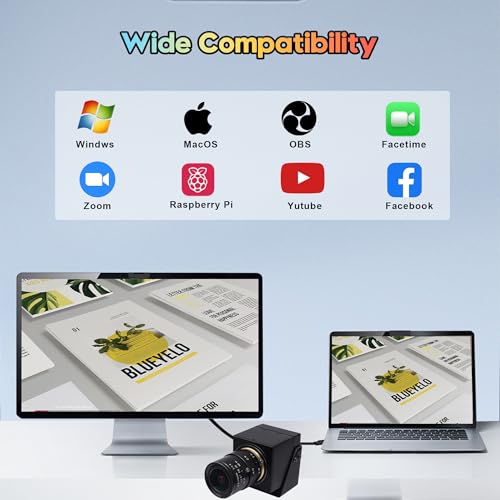 SVPRO 4K 60fps Streaming Camera with 4X Optical Zoom & Manual Focus, HDMI/USB 3.0 Webcam for PC/Mac - Live Broadcast/OBS/Monitoring, 2.8-12mm CS Mount Lens - color: Camera with 2.8-12mm Lens
