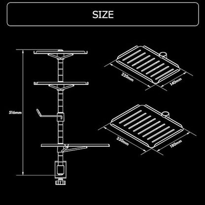 Bauhutte(バウヒュッテ) Bauhutte BHP-A220-BK Audio Interface Stand Under-Desk Headset Audio Mixer Storage Aftermarket, Black