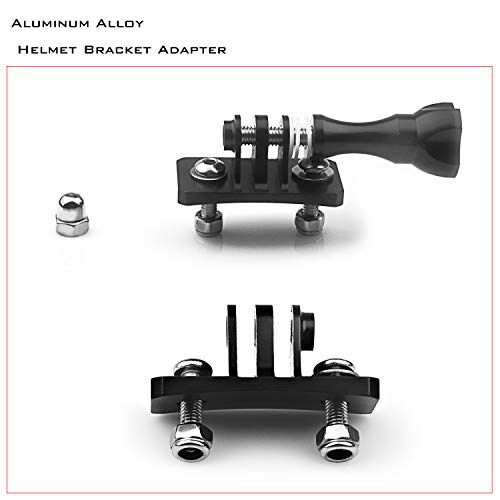 Universal Helmet Fixed Mounts, Metal Bracket Adapter, Camera Accessories for GoPro Series Sport Camera/Skydiving Helmet with 1/4" Screw Adapter (Aluminum Alloy)