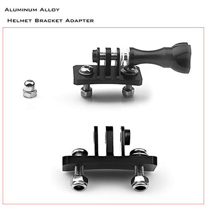 Universal Helmet Fixed Mounts, Metal Bracket Adapter, Camera Accessories for GoPro Series Sport Camera/Skydiving Helmet with 1/4" Screw Adapter (Aluminum Alloy)