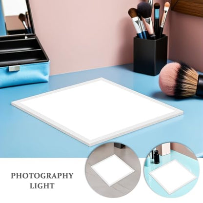 LED Photography Light Panel with Touch Control, 30cm White Light LED Camera Video Recording Lighting for Indoor Filming and Streaming