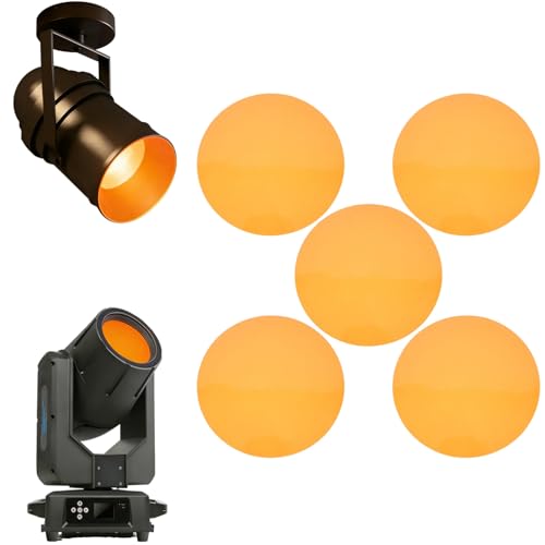 jojofuny 5pcs Ambient Lighting Gel Stickers 15cm Warm Color Filters for LED Ceiling Spotlights, Peel and Stick Dimming Diffuser Film for Living Room, Bedroom, and Dining Room, Cozy Atmosphere Upgrade