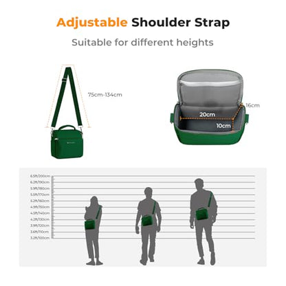 K&F CONCEPT Camera Sling Bag Small Crossbody Camera Case DSLR/SLR/Cute Compact Shoulder Photography Bags for Photographers-Green - color: 07-Green
