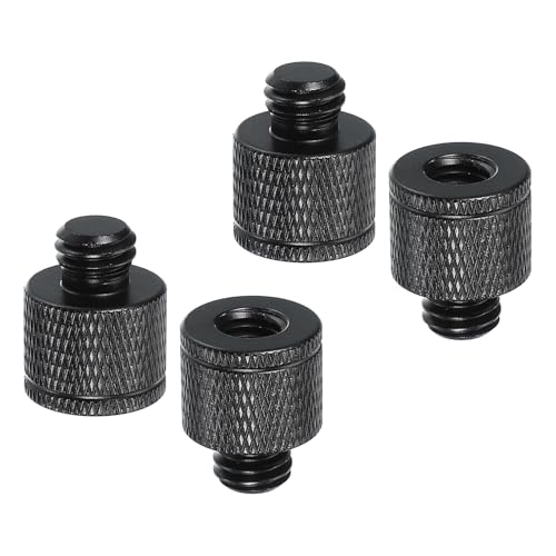 PATIKIL Tripod Screw Adapter M8 Female to 3/8 Male, 4 Pcs Tripod Nut Connectors Camera Mount Screw Camera Double Head Converter for Microphone Holder Magic Arms Accessories, 20 mm - size: M8 Female to 3/8 Male,20 mm