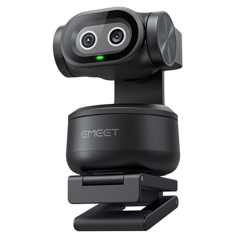 EMEET PIXY Dual-Camera AI-Powered PTZ Camera 2K, AI Tracking, PDAF&AI Autofocus 0.2s, 1/2.55'' Sony Sensor, 3 Mics, Presets, Gesture Control, 2K Webcam for Streaming and OBS/Twitch/Switch 2 Compatible - style: PIXY Dual-Camera AI PTZ 2K