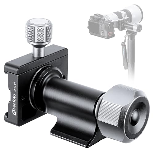 Leofoto Gimbal Tripod Head, Aluminum Alloy Monopod Head Panoramic Tilt Quick Release Quick Release Buckle Conversion Head Accessories for DSLR/Camcorders, 3/8" Thread, Max Load 10KG/22.05lb (MPG-01) - color: MPG-01-Max Load 22.05lb